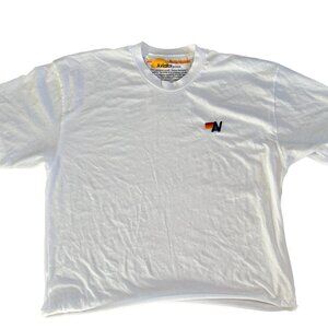 Aviator Nation Basic Boyfriend Tee Embroidered Small A/N Logo White L